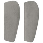 vidaXL Tête de lit avec oreilles Gris clair 183x23x78/88 cm Velours