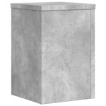 vidaXL Supports pour plantes 2 Pièces gris béton bois d'ingénierie