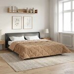vidaXL Duvet complet toute l'année Matelassé Taupe 240 x 260 cm