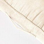 Coussin d'assise rehausseur en suédine Crème  50 x 50 x 10 cm - HOMESCAPES