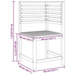 vidaXL Chaise de jardin Marron 50 x 50 x 91cm Bois d'acacia massif