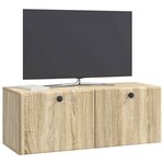 vidaXL Meuble TV mural 78 5 x 31 x 30 cm Chêne Sonoma