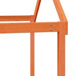 vidaXL Lit haut avec toit cire marron 90x200 cm bois de pin massif