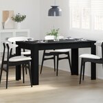 Table de salle à manger vidaXL en chêne noir 140x74 5x76 cm en bois d'ingénierie