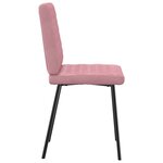 vidaXL Chaises à manger lot de 4 Rose Velours