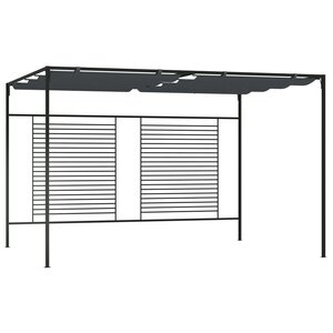 vidaXL Belvédère avec auvent rétractable 4x3x2 3 m Anthracite 180 g/m²