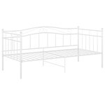 vidaXL Cadre de canapé-lit sans matelas blanc métal 90x200 cm