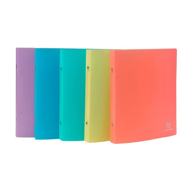 Classeur Format Écolier 2 Anneaux 15mm Pp Chromaline Pastel - Couleurs Assorties - X 15 - Exacompta