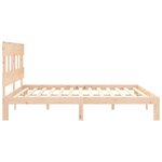 vidaXL Cadre de lit avec tête de lit 200x200 cm bois massif