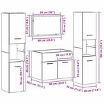 vidaXL Ensemble de meubles de salle de bain 4 pièces en vieux bois