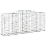 vidaXL Paniers à gabions arqués 5 Pièces 300x50x120/140 cm fer galvanisé