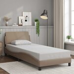 vidaXL Cadre de lit Dover cappuccino 80x200 cm similicuir