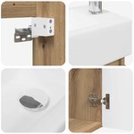 vidaXL Meuble de salle de bain avec robinet Chêne artisanal