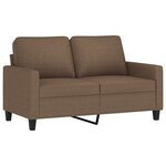 vidaXL Ensemble de canapés 2 Pièces avec coussins Marron Tissu