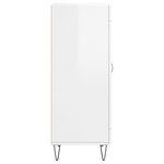 vidaXL Buffet Blanc brillant 34 5x34x90 cm Bois d'ingénierie