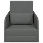 vidaXL Sofa Lit au Sol 2-en-1 Gris Foncé 65x80x83 cm Tissu