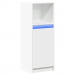 vidaXL Buffet avec LED blanc 38x34x100 cm bois d'ingénierie