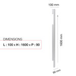 Pied latéral à sceller blanc 9010m