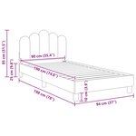 vidaXL Cadre de lit pour enfants avec tête de lit Noir 90 x 190 cm