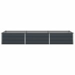 vidaXL Jardinière Anthracite 195 x 100 x 45 cm Acier galvanisé