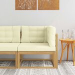 vidaXL Canapé d'angle extérieur Polyester Blanc