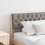vidaXL Tête de lit capitonnée Taupe 180 cm Pin massif