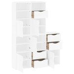 vidaXL Armoires latérales 5 Pièces ODDA blanc 40x24x79 cm bois massif pin