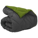 vidaXL Duvet d'hiver Vert et Anthracite 200 x 140 cm Microfibre