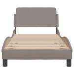vidaXL Cadre de lit avec tête de lit Dover taupe 80x200cm tissu
