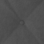 vidaXL Coussin de Dos Gris foncé 120 x 50 cm Tissu en velours côtelé