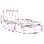 vidaXL Lit avec matelas bleu 80x200 cm tissu