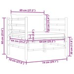 vidaXL Canapé de jardin avec coussins blanc crème Bambou