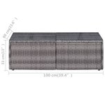 vidaXL Salon de jardin 9 Pièces avec coussins Résine tressée Gris