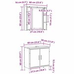 vidaXL Ensemble de mobilier de salle de bain avec étagère 2 Pièces Marron