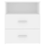 vidaXL Table de chevet Blanc 50x32x60 cm