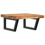 vidaXL Étagère de vasque murale acier et bois massif d'acacia