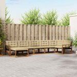 vidaXL Ensemble de canapés d'extérieur 7 pc Naturel et Beige