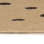 vidaXL Tapis fait à la main Jute avec imprimé à pois 90 cm