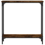 vidaXL Table console chêne fumé 75x22 5x75 cm bois d'ingénierie