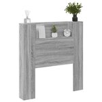 vidaXL Armoire tête de lit avec LED sonoma gris 100x16 5x103 5 cm