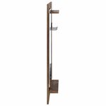 vidaXL Porte-manteau mural avec étagère Chêne fumé 70 x 10 x 90 cm