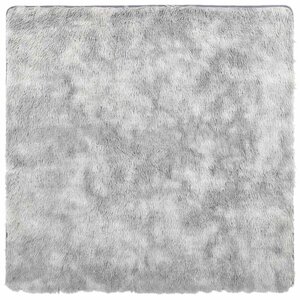 vidaXL Tapis shaggy à poils longs NAVARRA gris argenté 120x120 cm