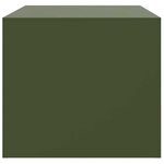 vidaXL Table basse vert olive 67x50x44 cm acier