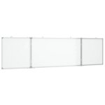 vidaXL Tableau blanc magnétique pliable 200x50x1 7 cm aluminium