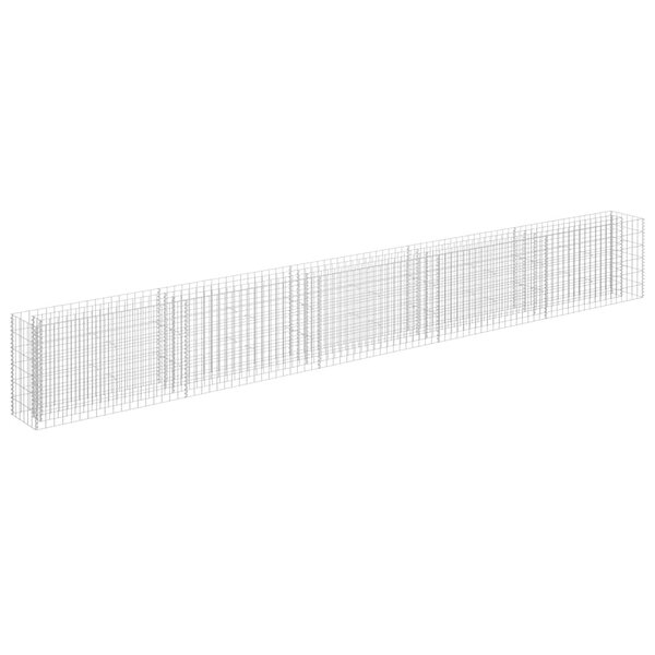 vidaXL Lit surélevé à gabion Acier galvanisé 450x30x60 cm