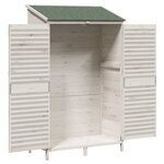 vidaXL Abri de jardin Blanc 106 x 56 x 176 5 cm Bois de Sapin Massif