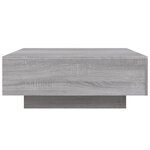 vidaXL Table basse avec lumières LED sonoma gris 80x80x31 cm