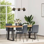 vidaXL Chaises à manger lot de 4 Gris foncé Velours