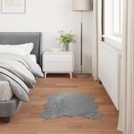 vidaXL Tapis en fausse Tafalla Gris 60 x 90 cm Polyester