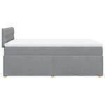 vidaXL Sommier à lattes de lit avec matelas Gris clair 120x200cm Tissu
